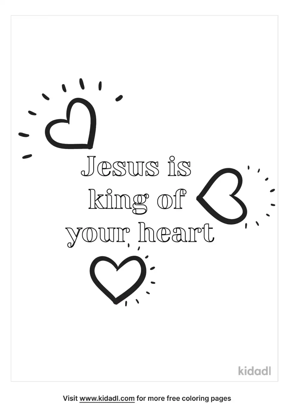 Jesus Is King Of Your Heart Coloring Page