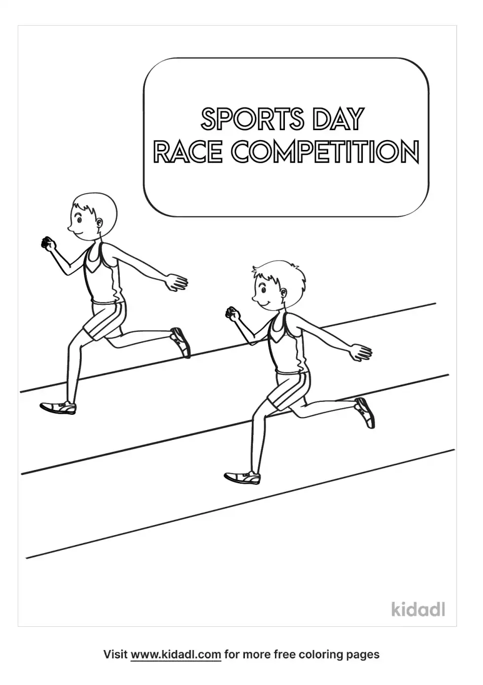 Race Day Coloring Page