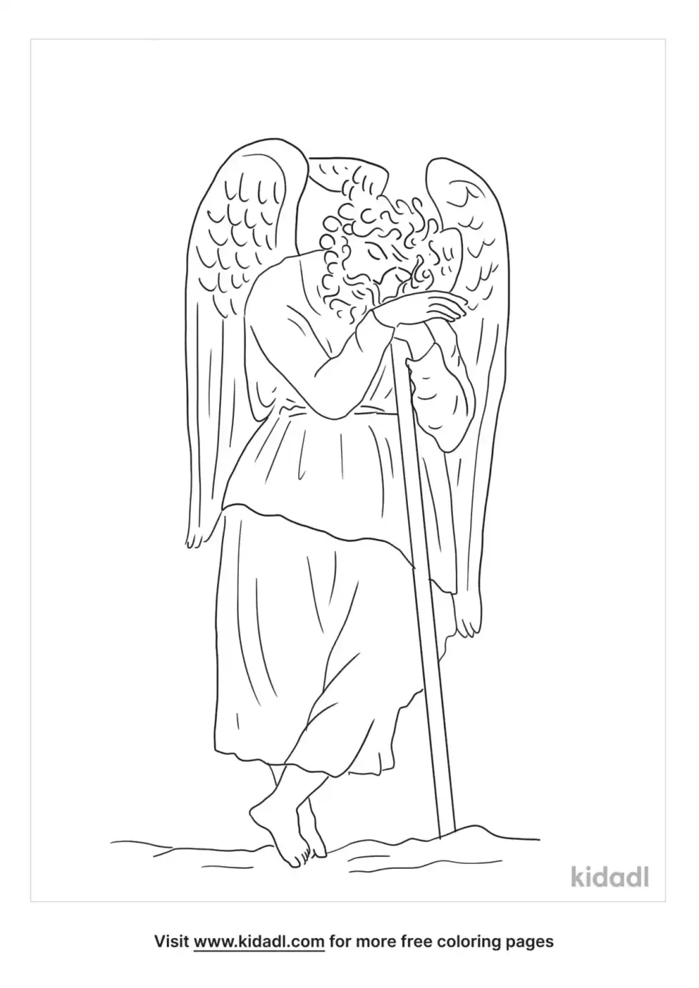 Hypnos Greek God Coloring Page