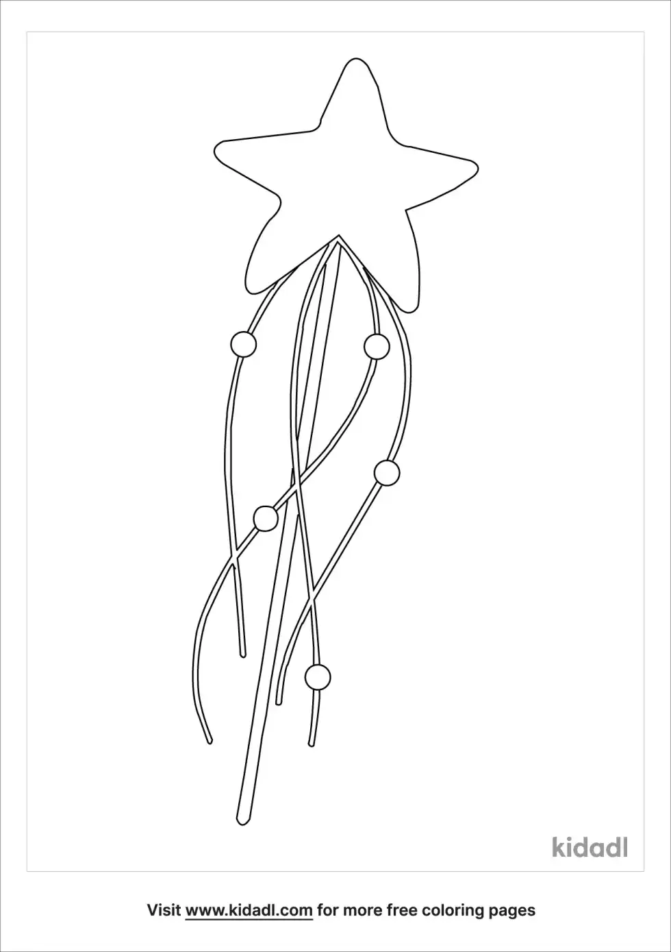 Ribbon Wand Coloring Page