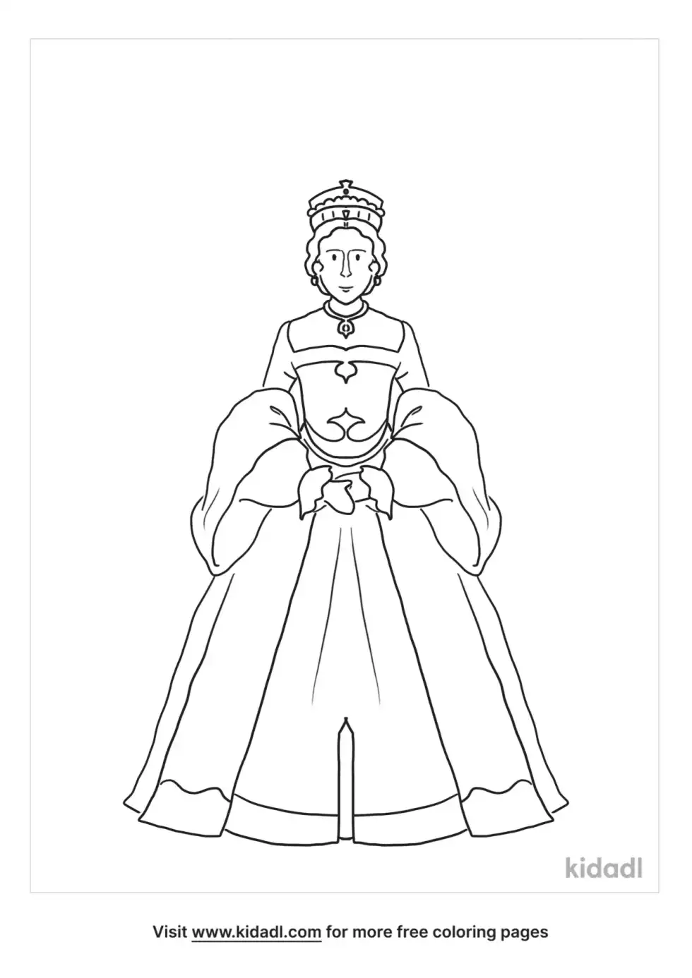 Renaissance Courtesan Coloring Page