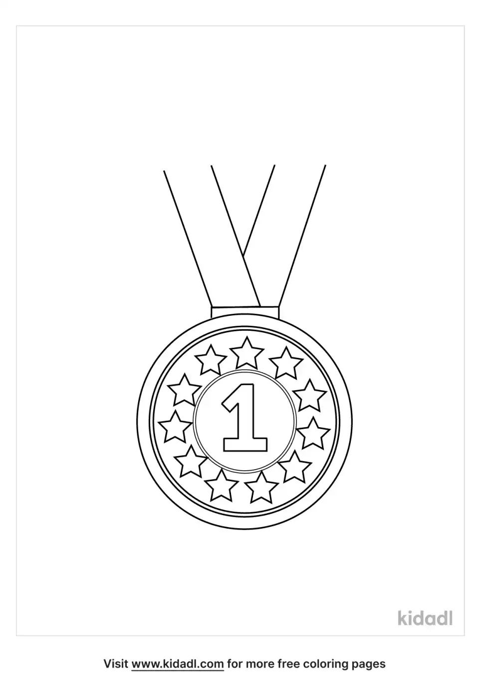 Medal Coloring Page
