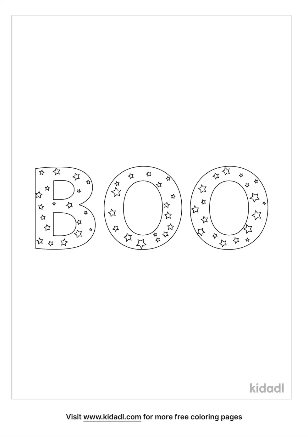 Boo Word Coloring Page