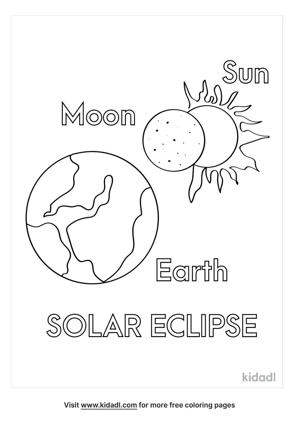 Solar Eclipse Coloring Page
