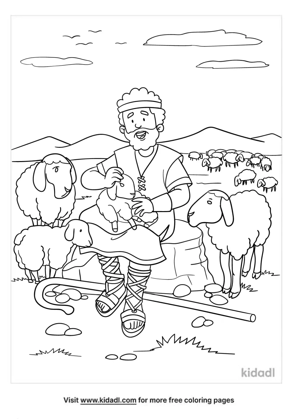 Abel The Shepherd Coloring Page