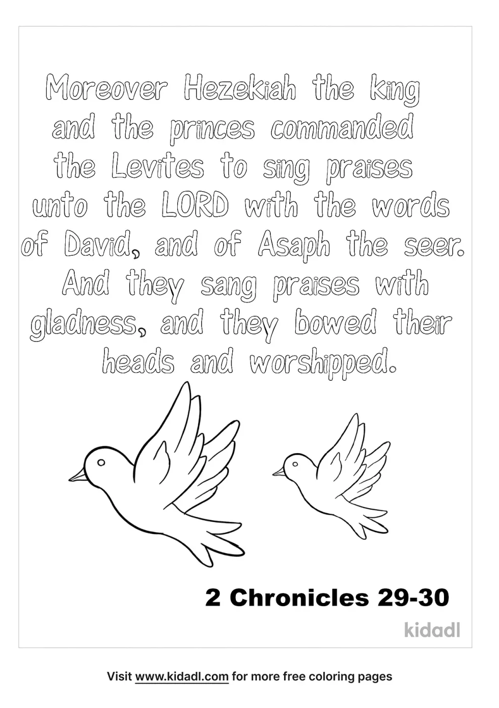 2 Chronicles 29-30 Coloring Page