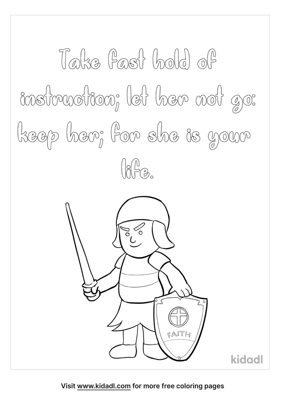 Prov 4:13 Coloring Page