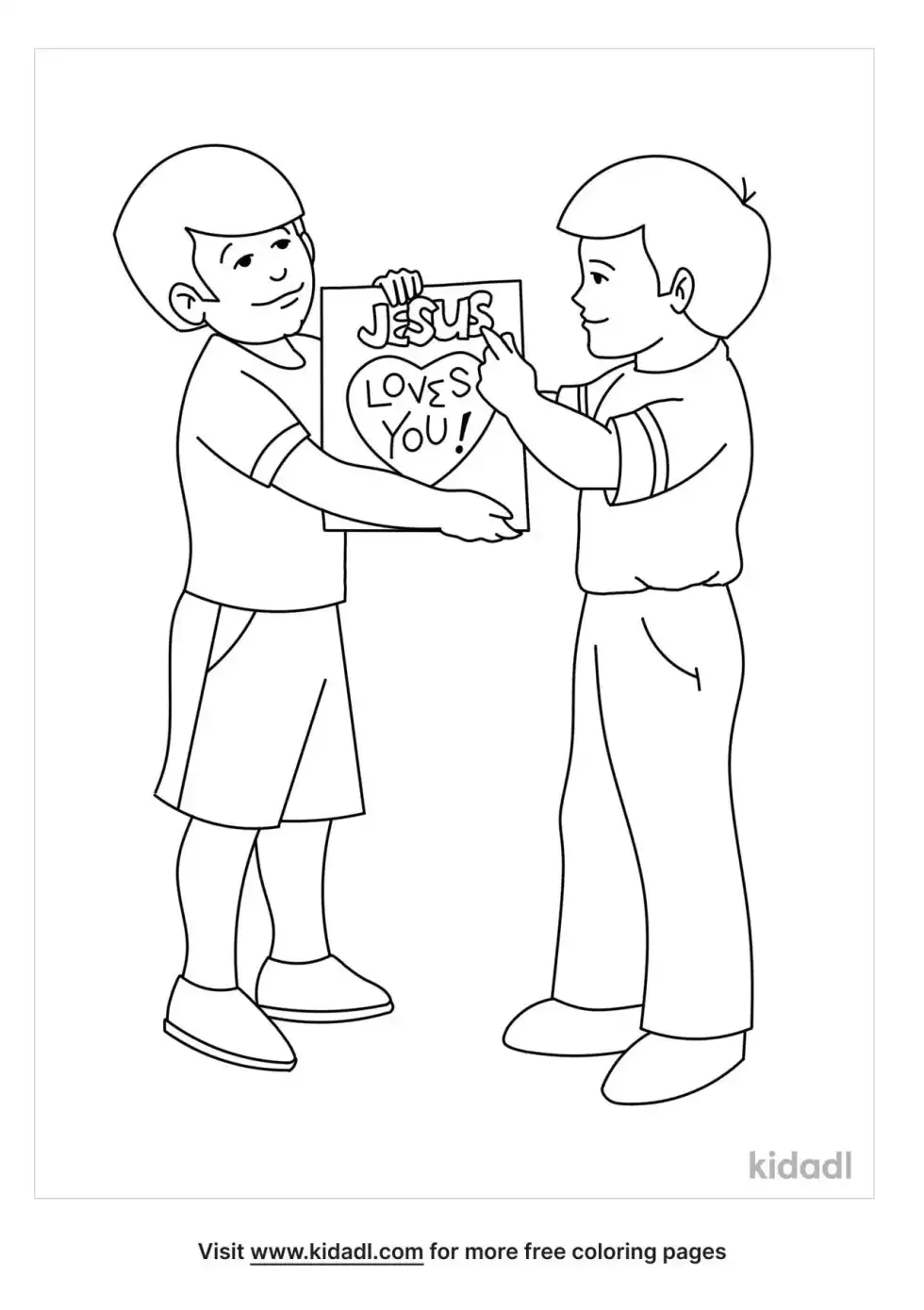 Telling Friends About Jesus Coloring Page