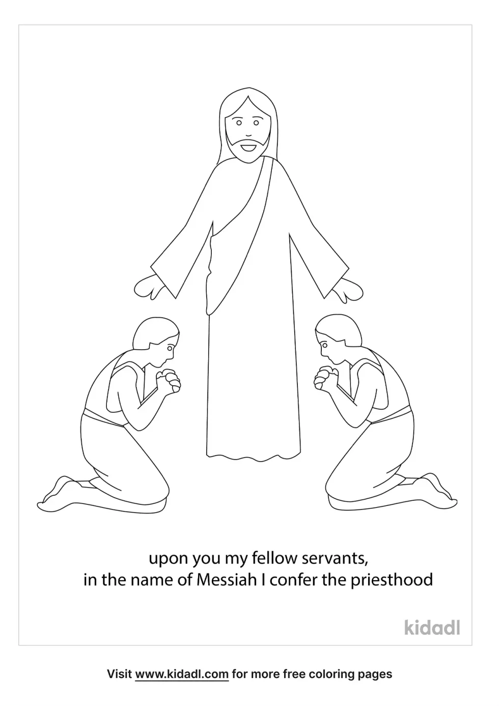 The Restoration Of The Priesthood Coloring Page