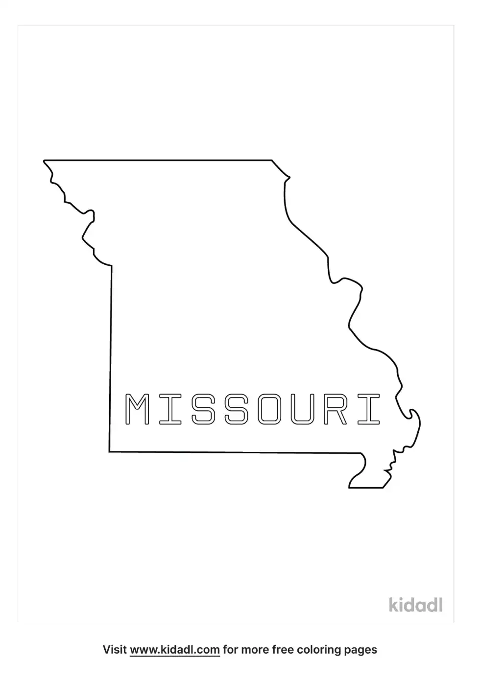 Missouri Map Coloring Page
