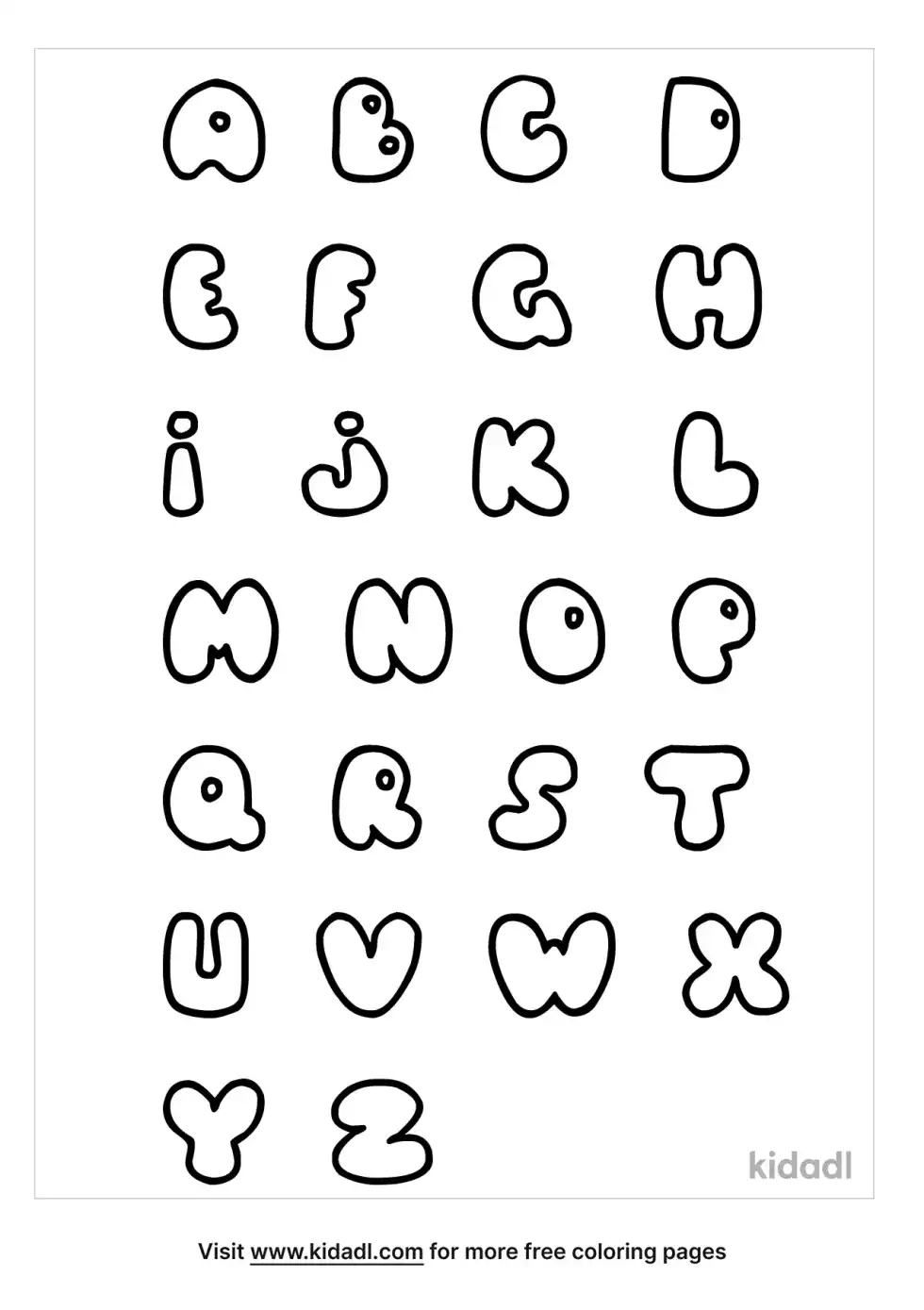 Letters Coloring Page