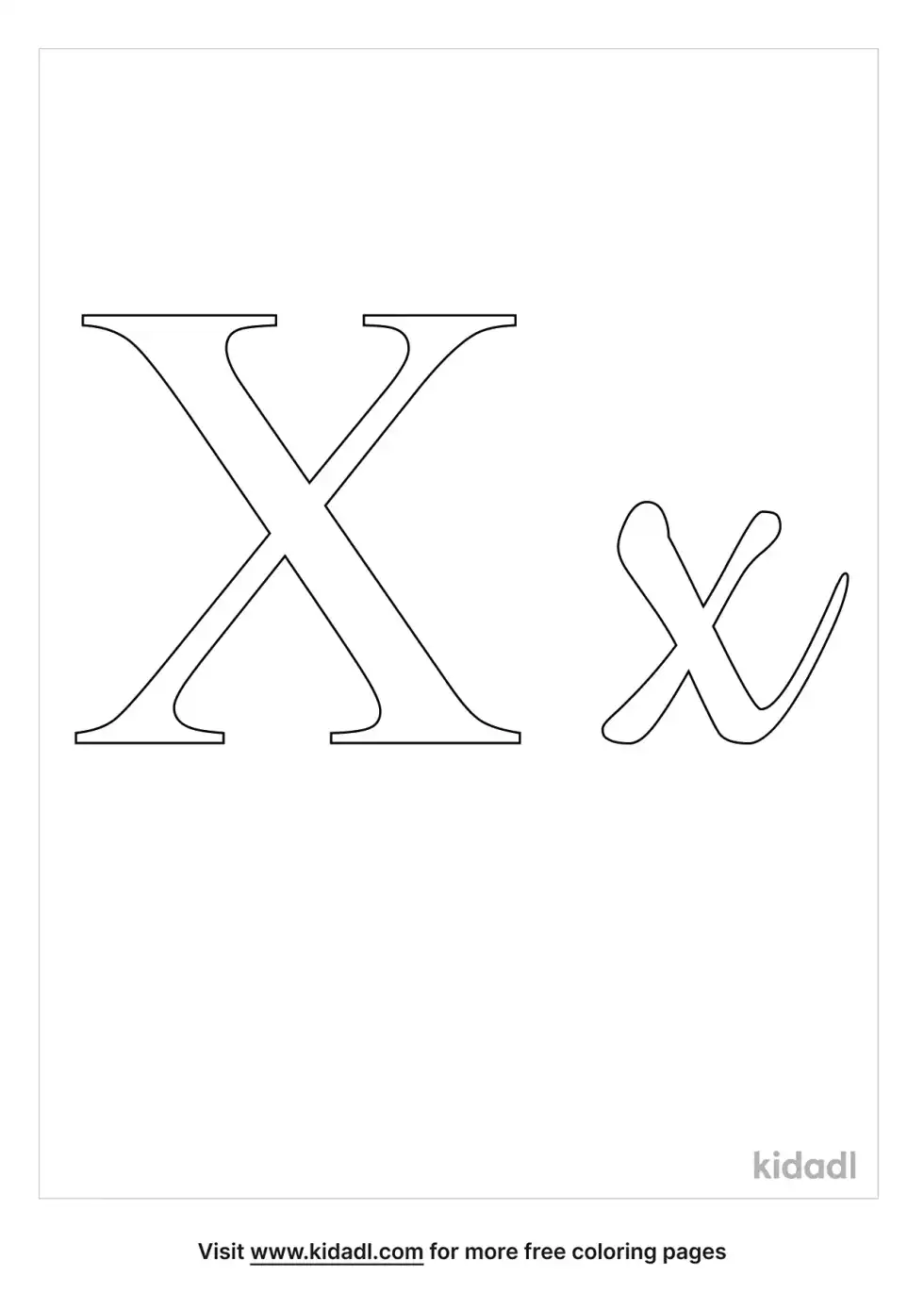 Letter X Coloring Page