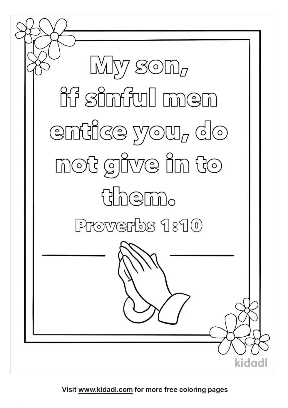 Proverbs 1:10 Coloring Page