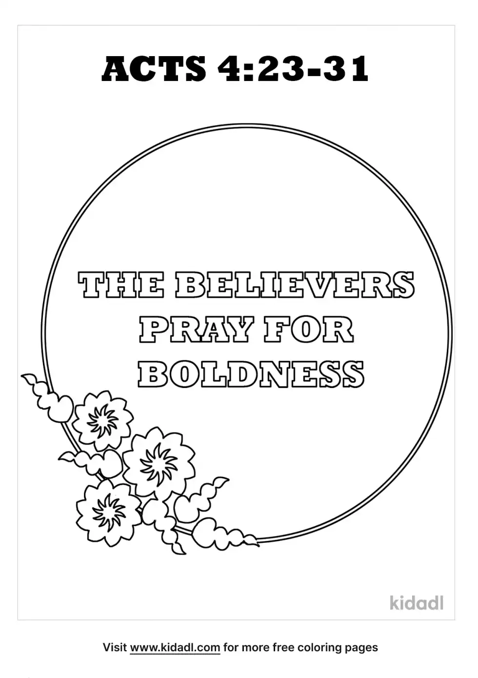 Acts 4:23-31 Coloring Page