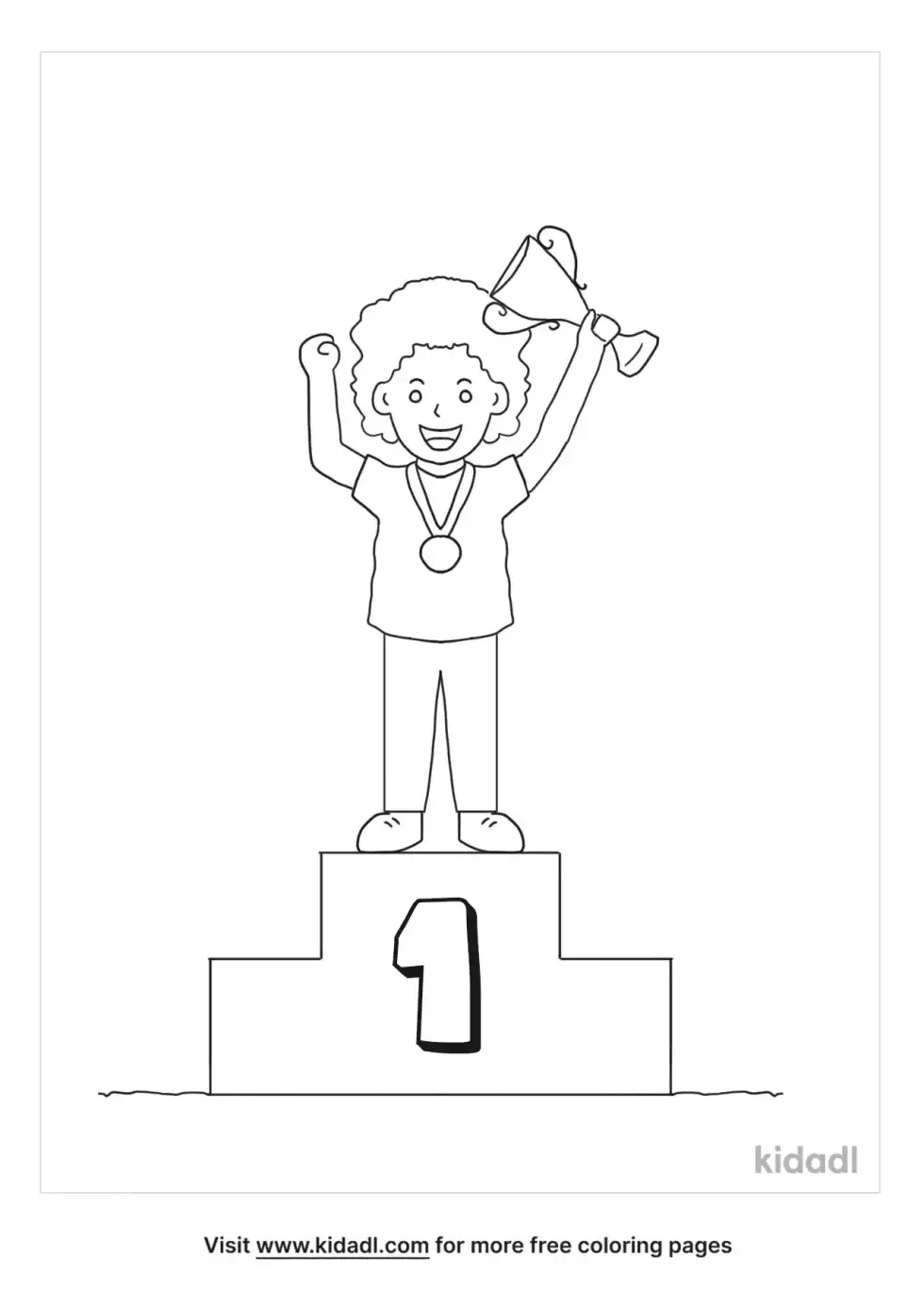First Place Winner Coloring Page