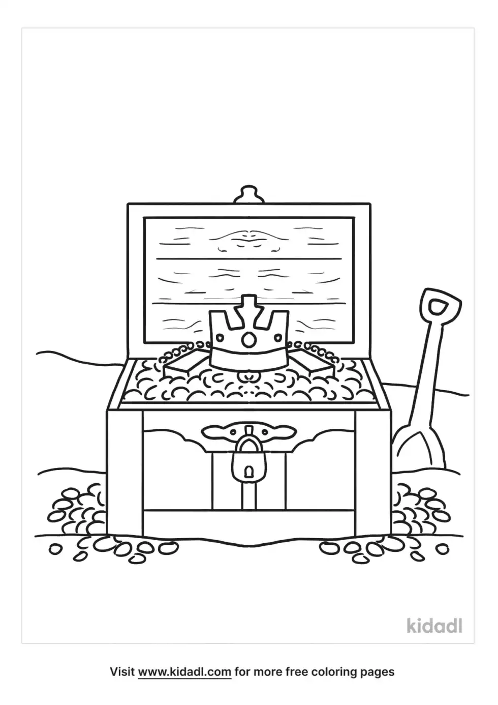 Buried Treasure Coloring Page