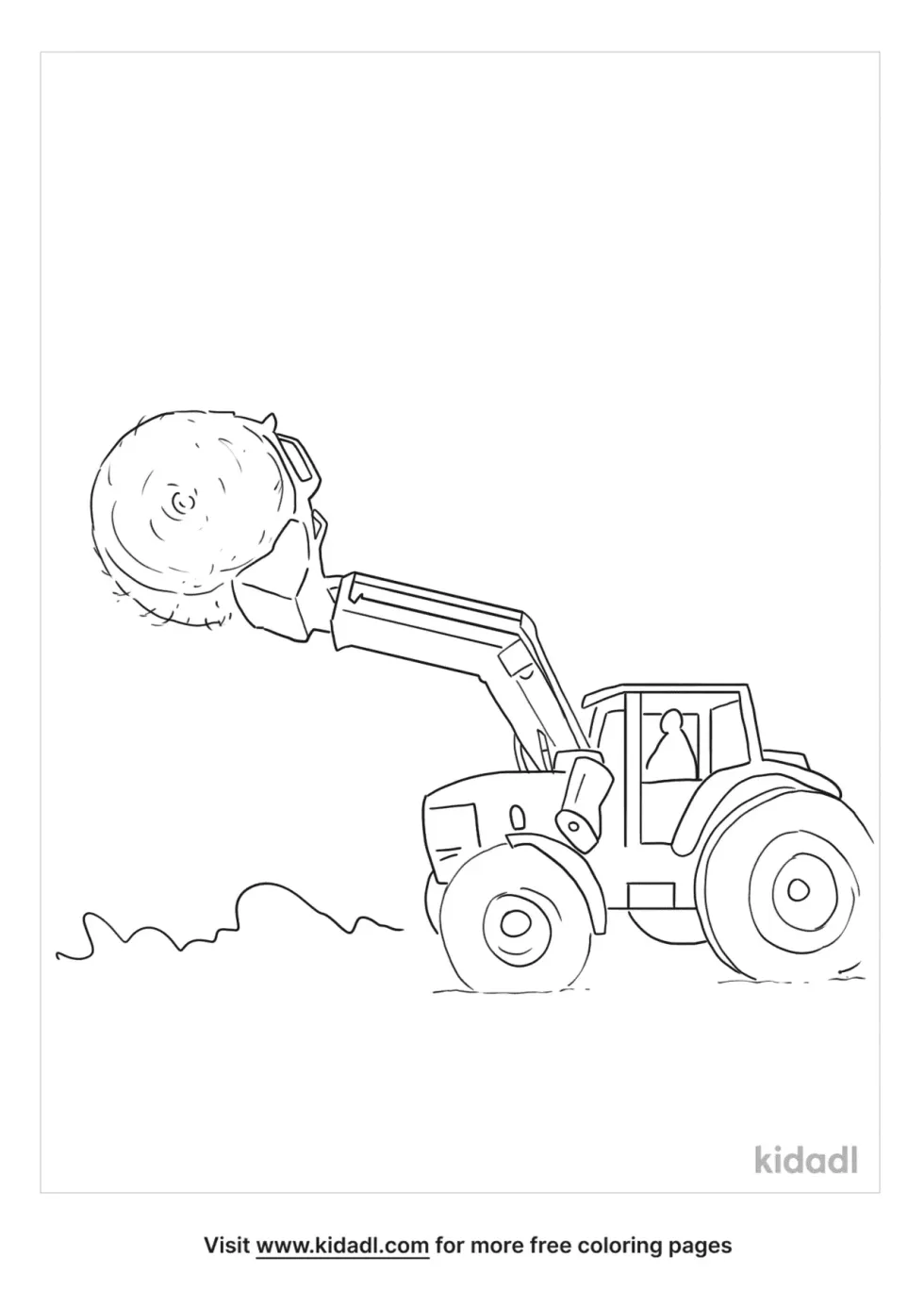 Hay Grinding Coloring Page