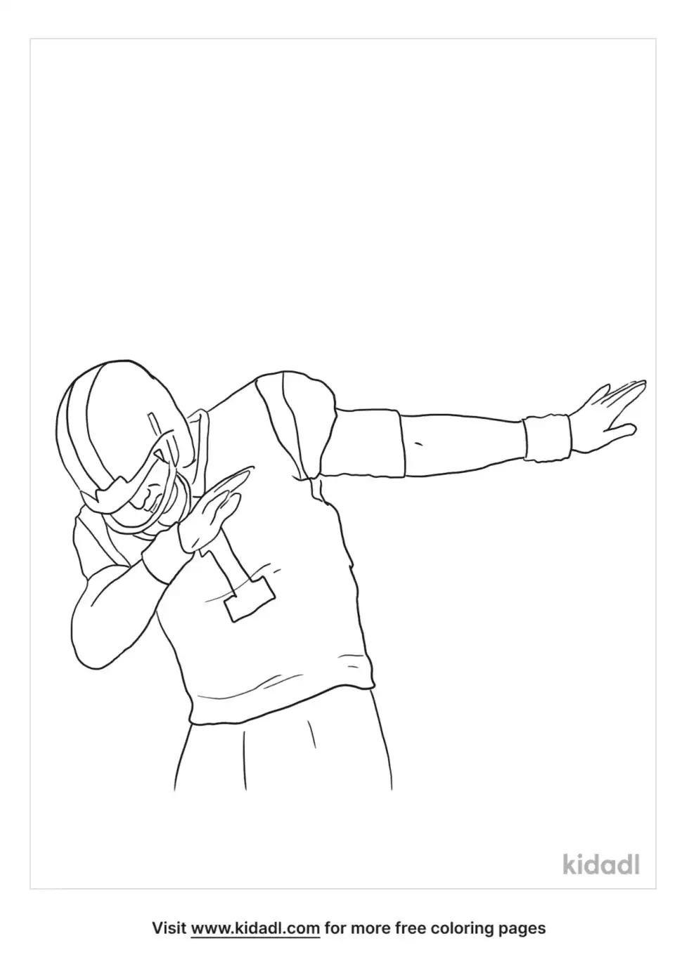 Cam Newton Dabbing Coloring Page