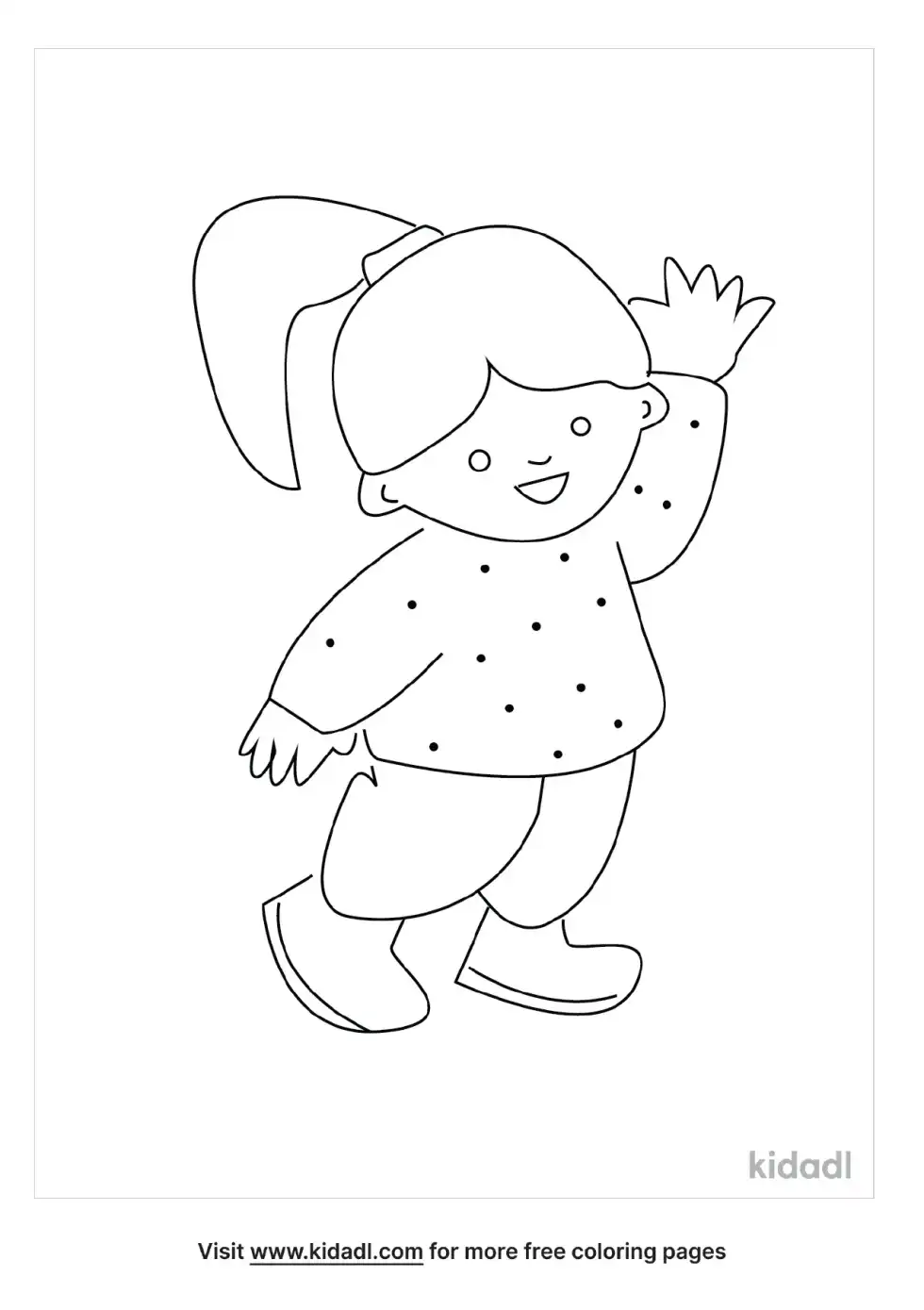 Preschool Person Coloring Page
