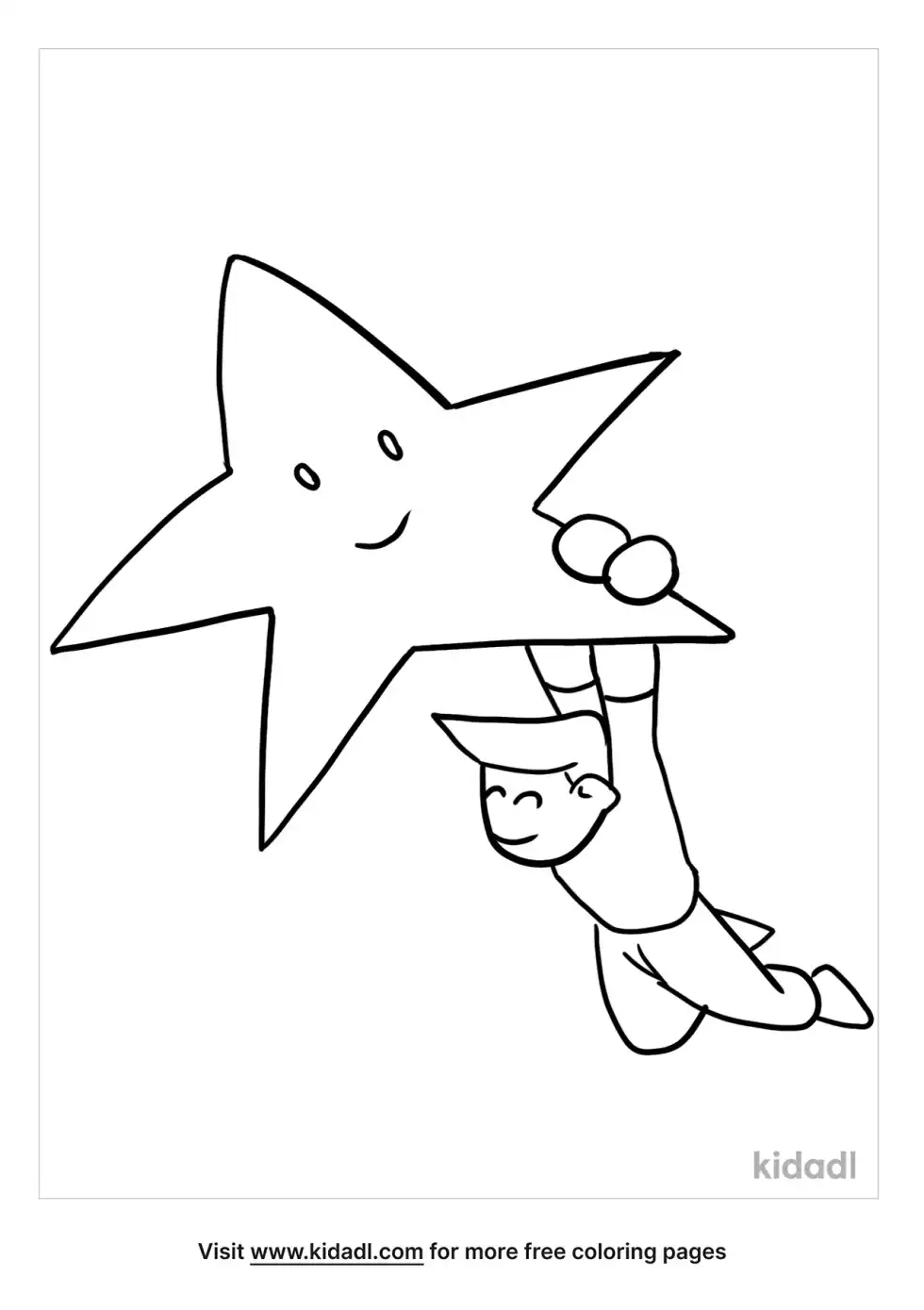 Person With Stars Coloring Page