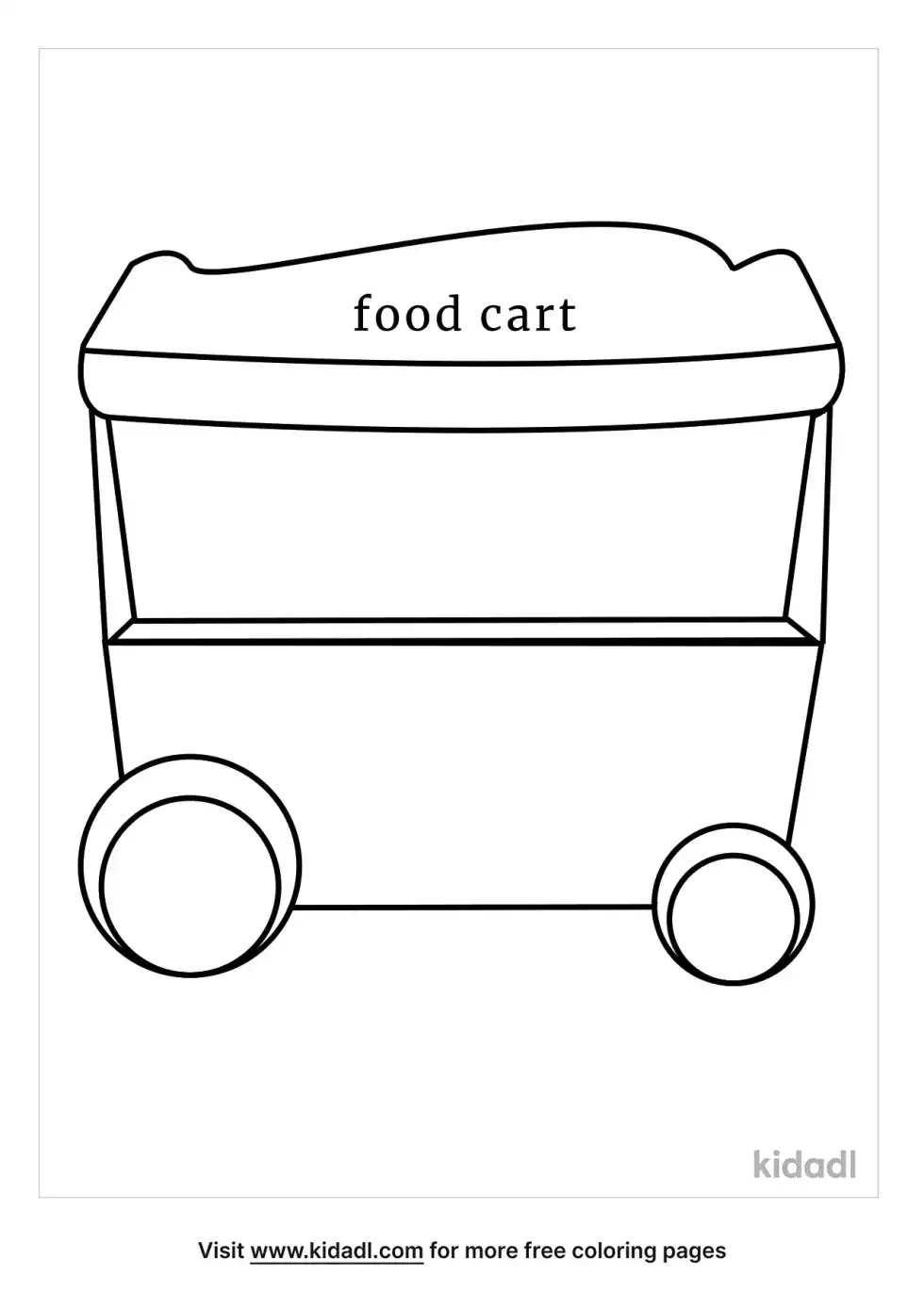 Food Carts Coloring Page