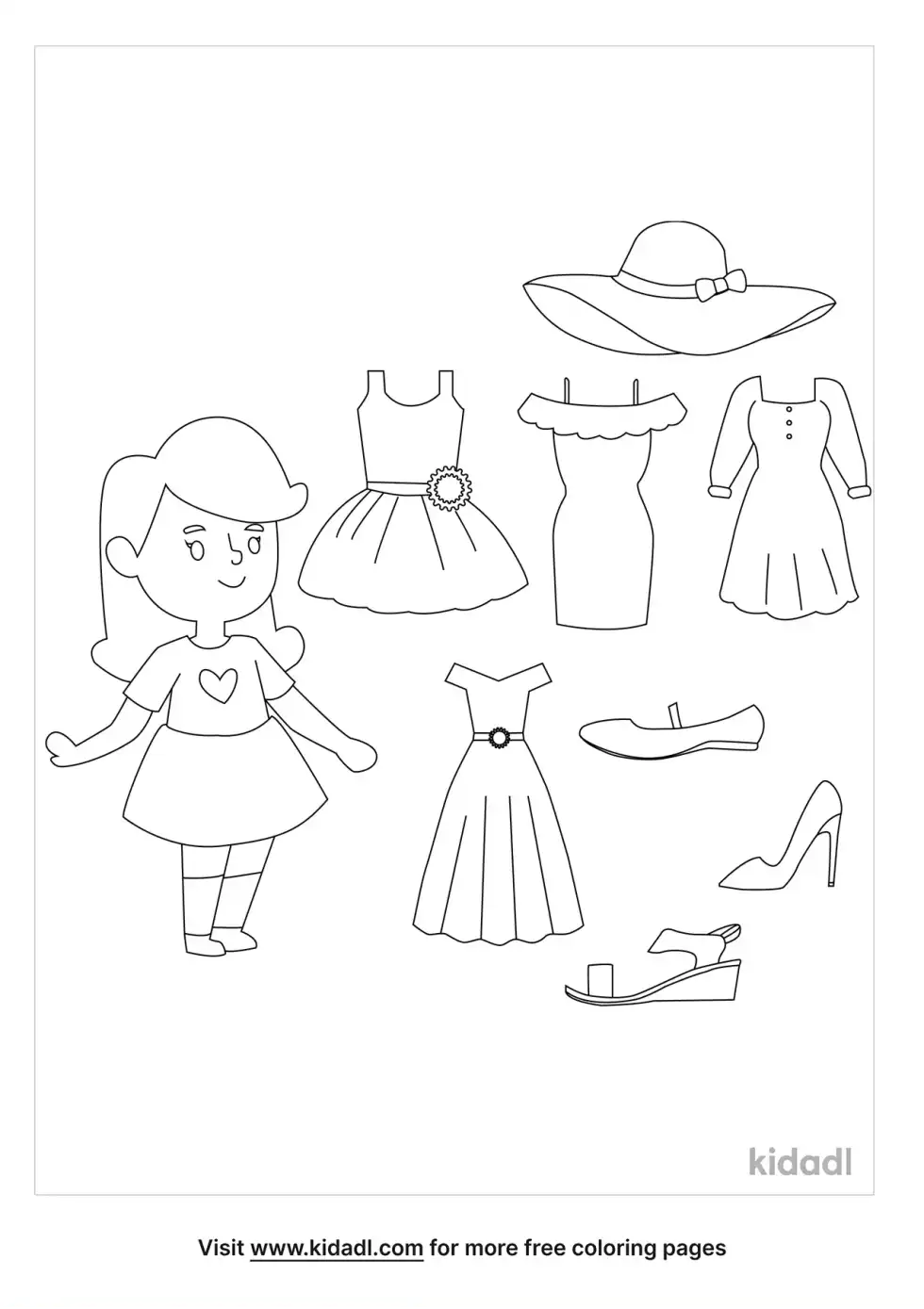 Dress Up Coloring Page