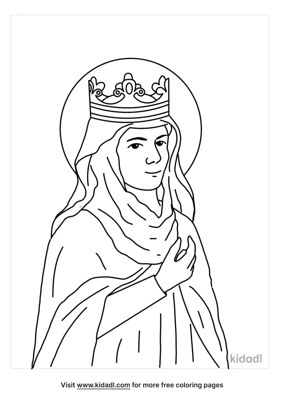 St. Hedwig Of Silesia Coloring Page