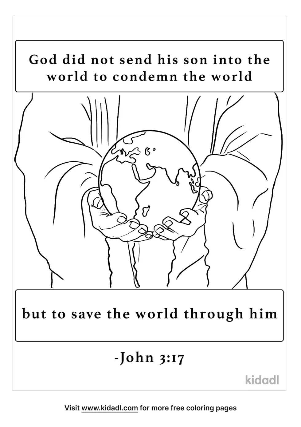 John 3:17 Coloring Page