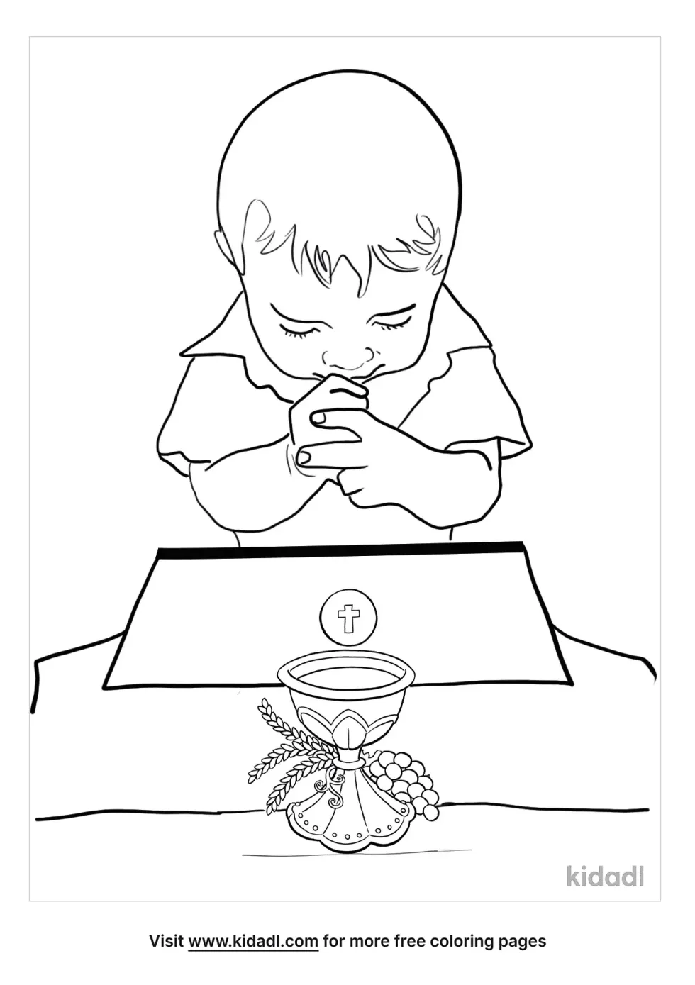 Eucharist Candle Episcopal Coloring Page