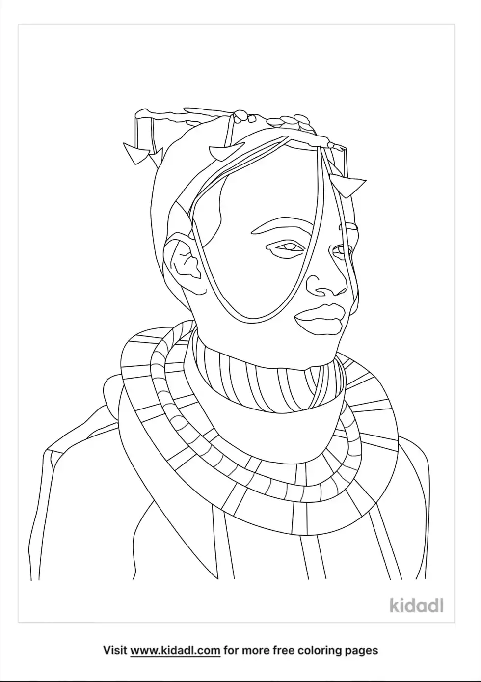 Maasai Coloring Page