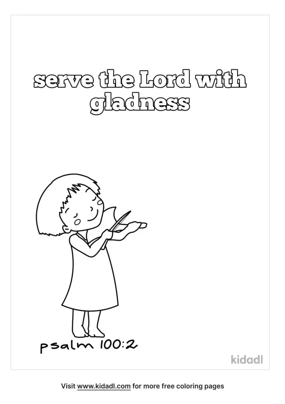 Serve The Lord With Gladness Coloring Page