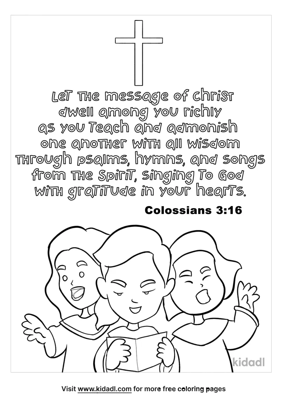 Colossians 3:16 Coloring Page