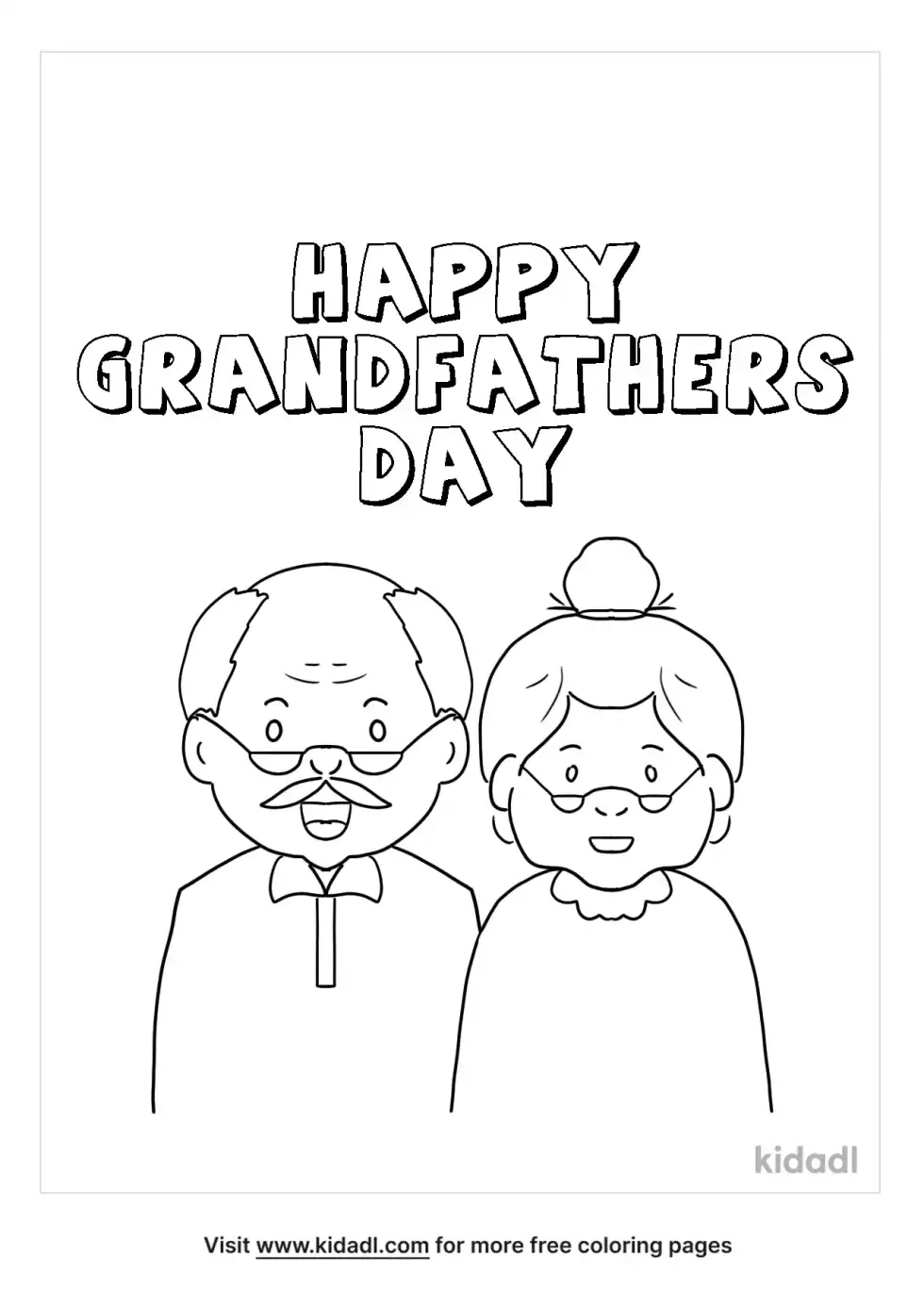 Happy Grandfathers Day Coloring Page
