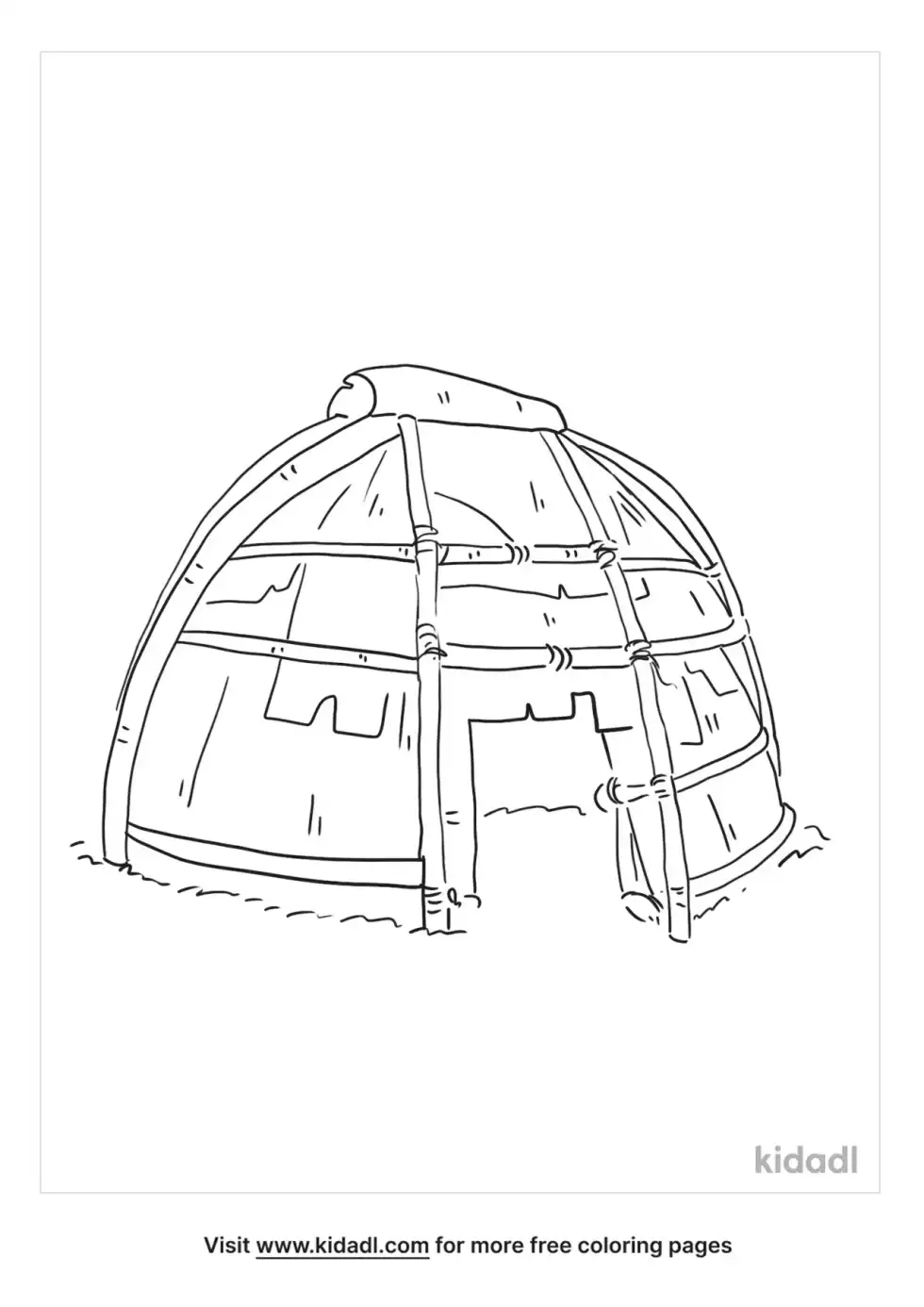 Lenape Home Coloring Page