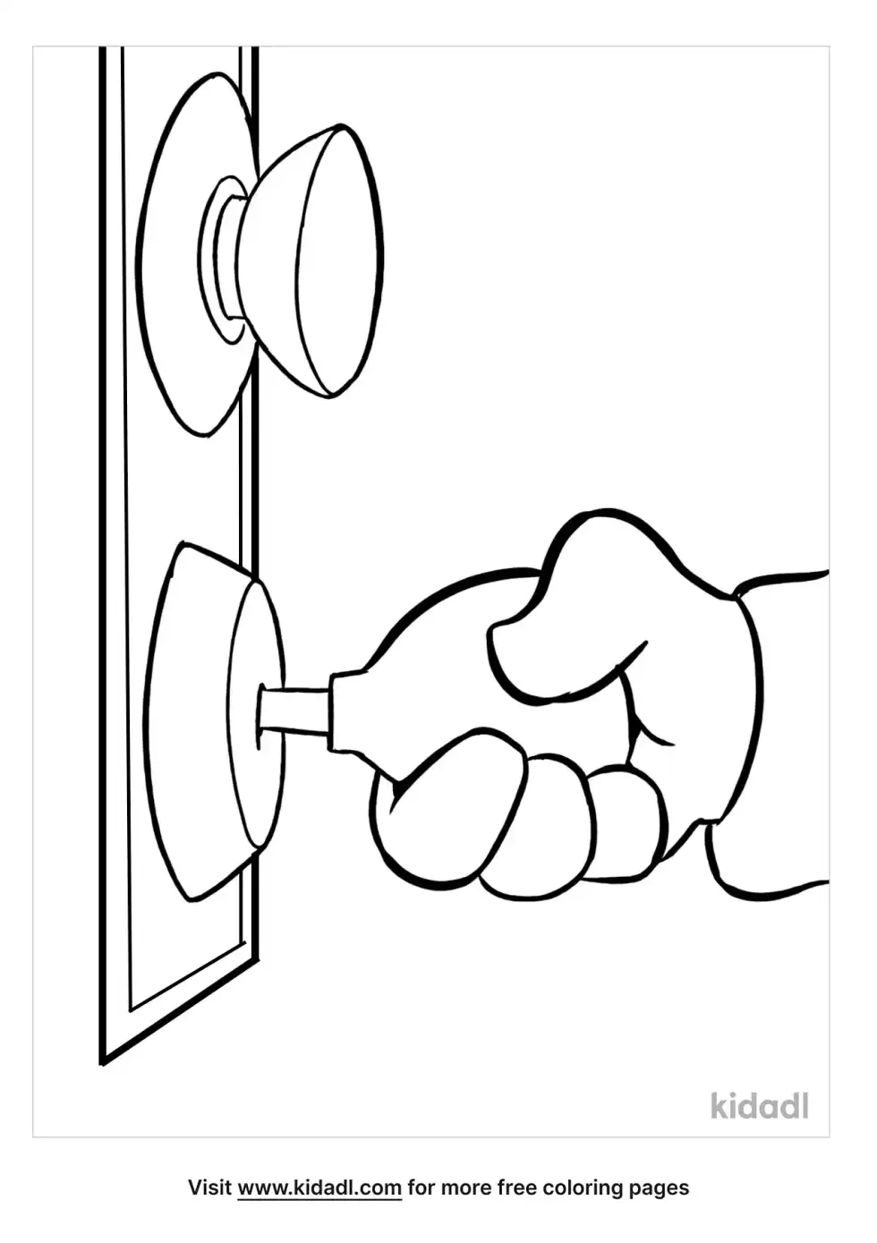 Locking Door Coloring Page