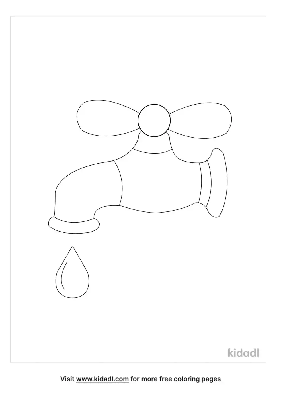Leaky Faucet Coloring Page