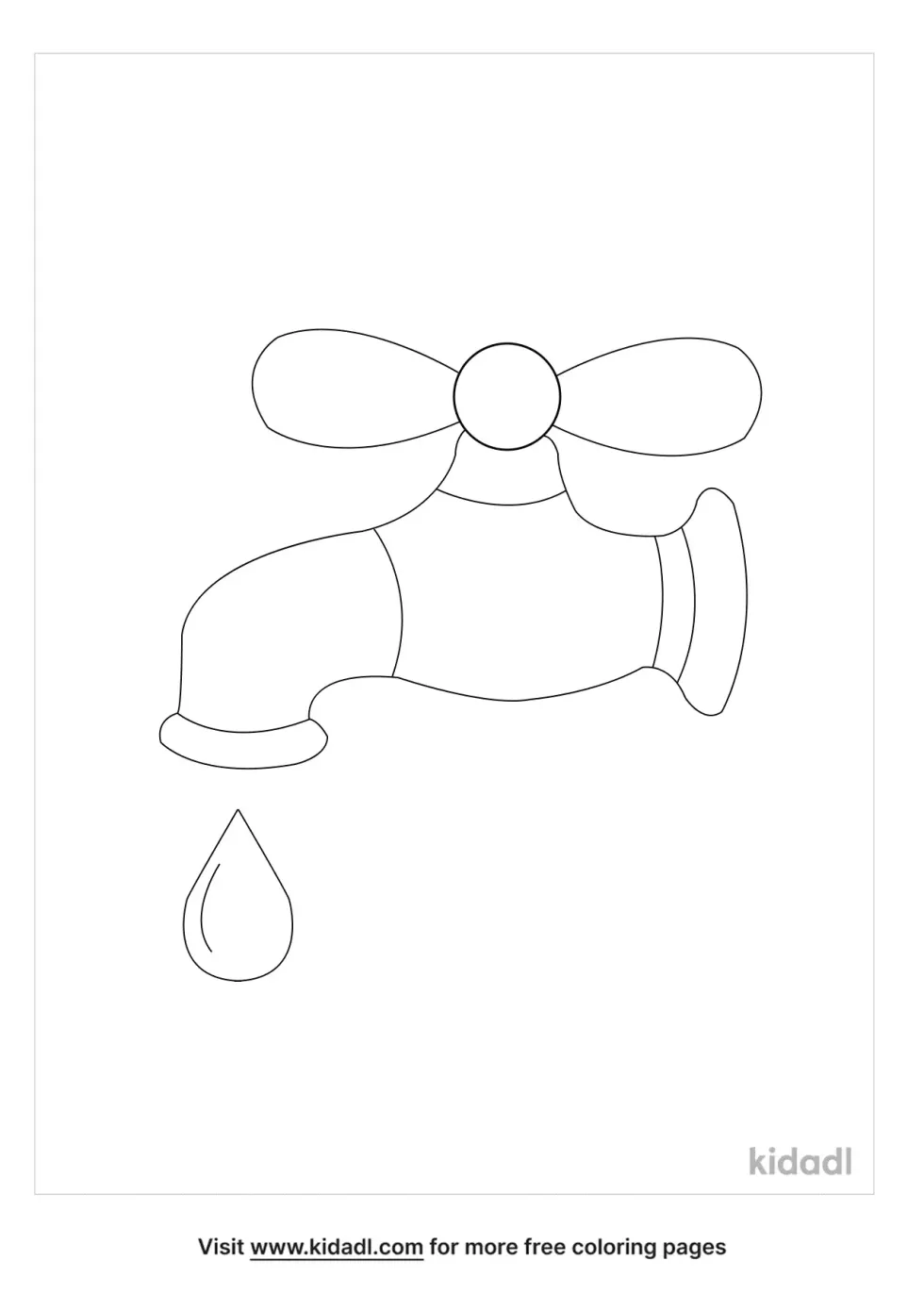 Leaky Faucet Coloring Page