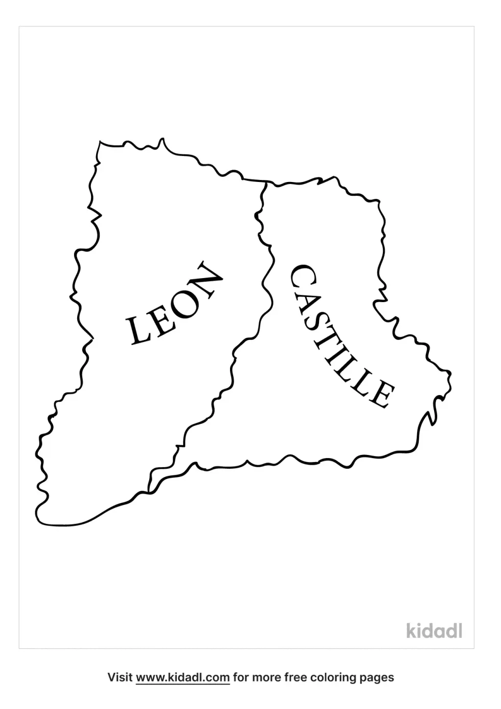 Kingdom Of Leon And Castile Coloring Page