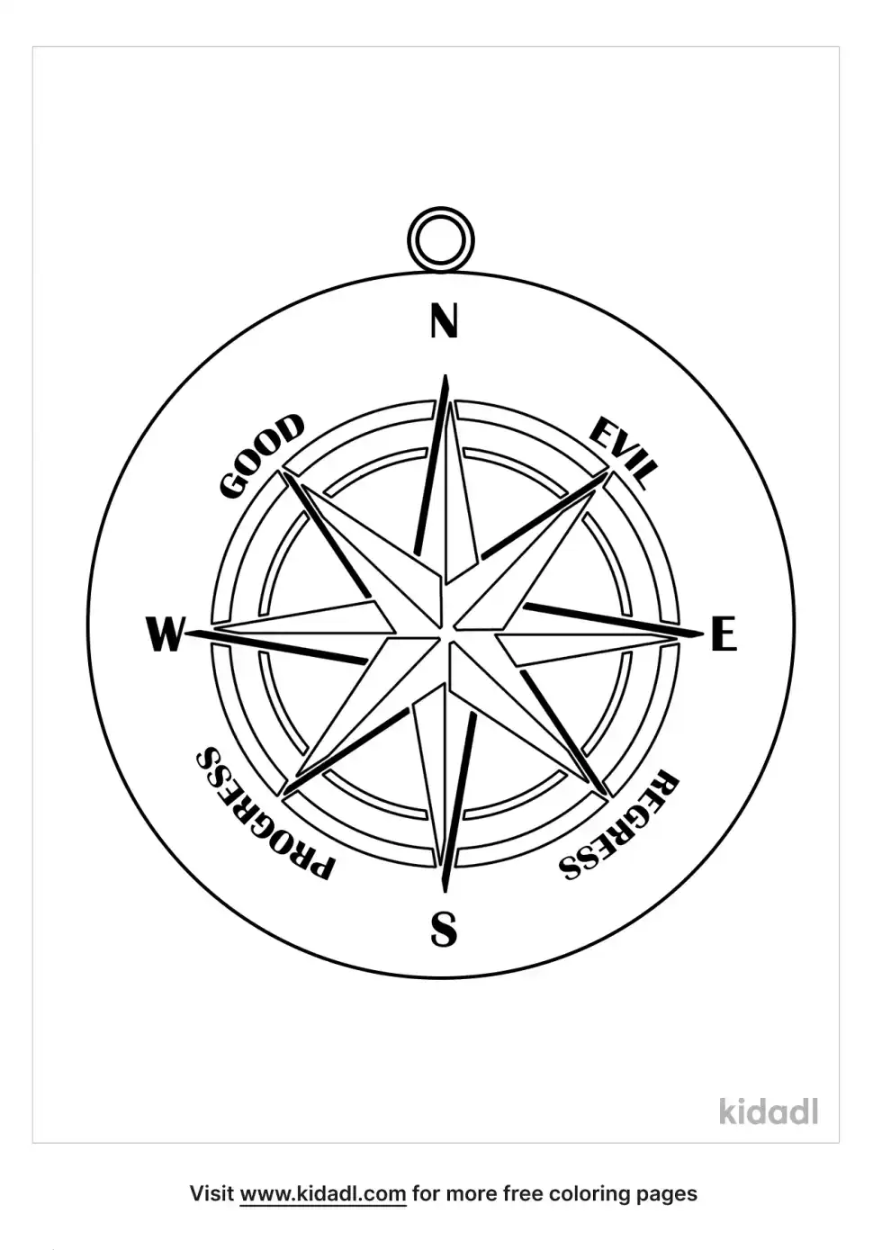 Moral Compass Coloring Page