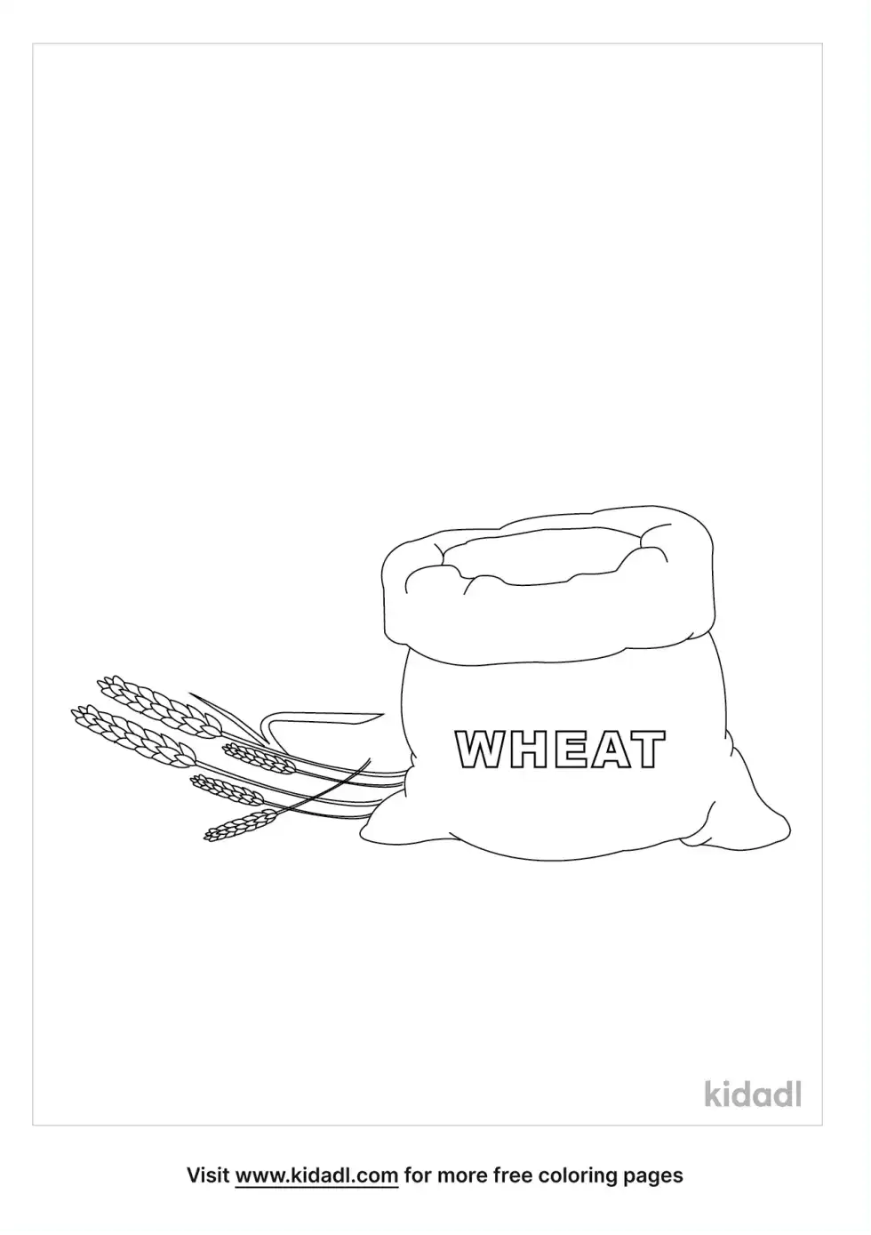 Bag Of Wheat Coloring Page