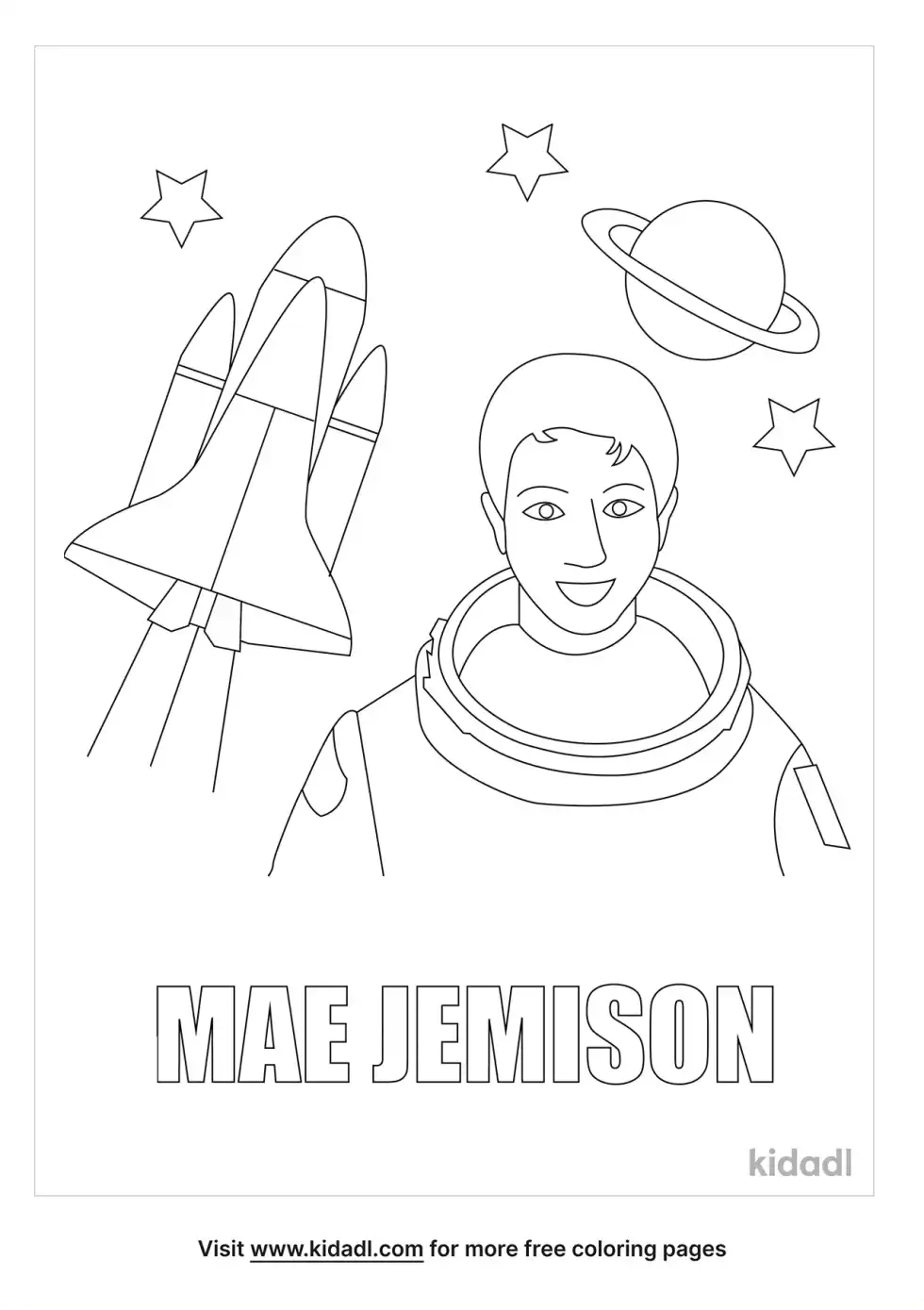 Coloring Of Mae Jemison Coloring Page