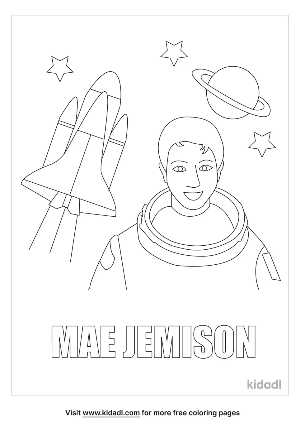 Coloring Of Mae Jemison