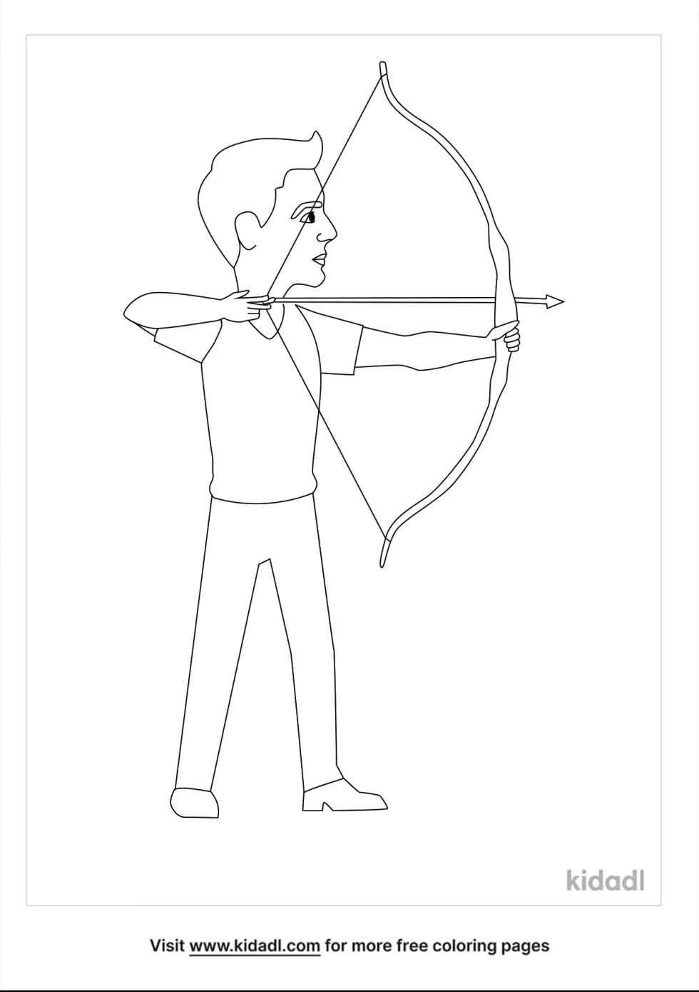 Person Shooting Bow Coloring Page
