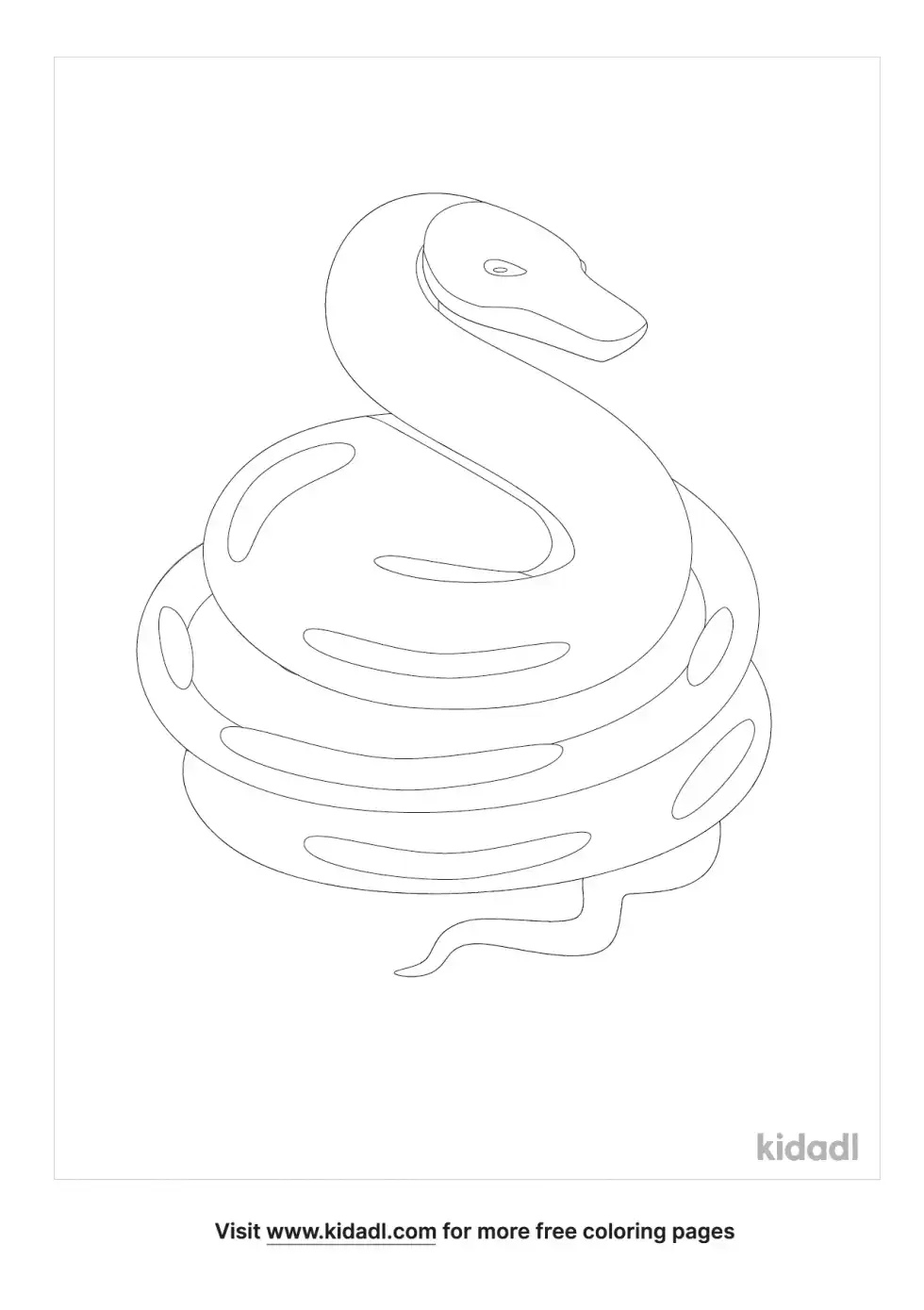 Coiled Snake Coloring Page