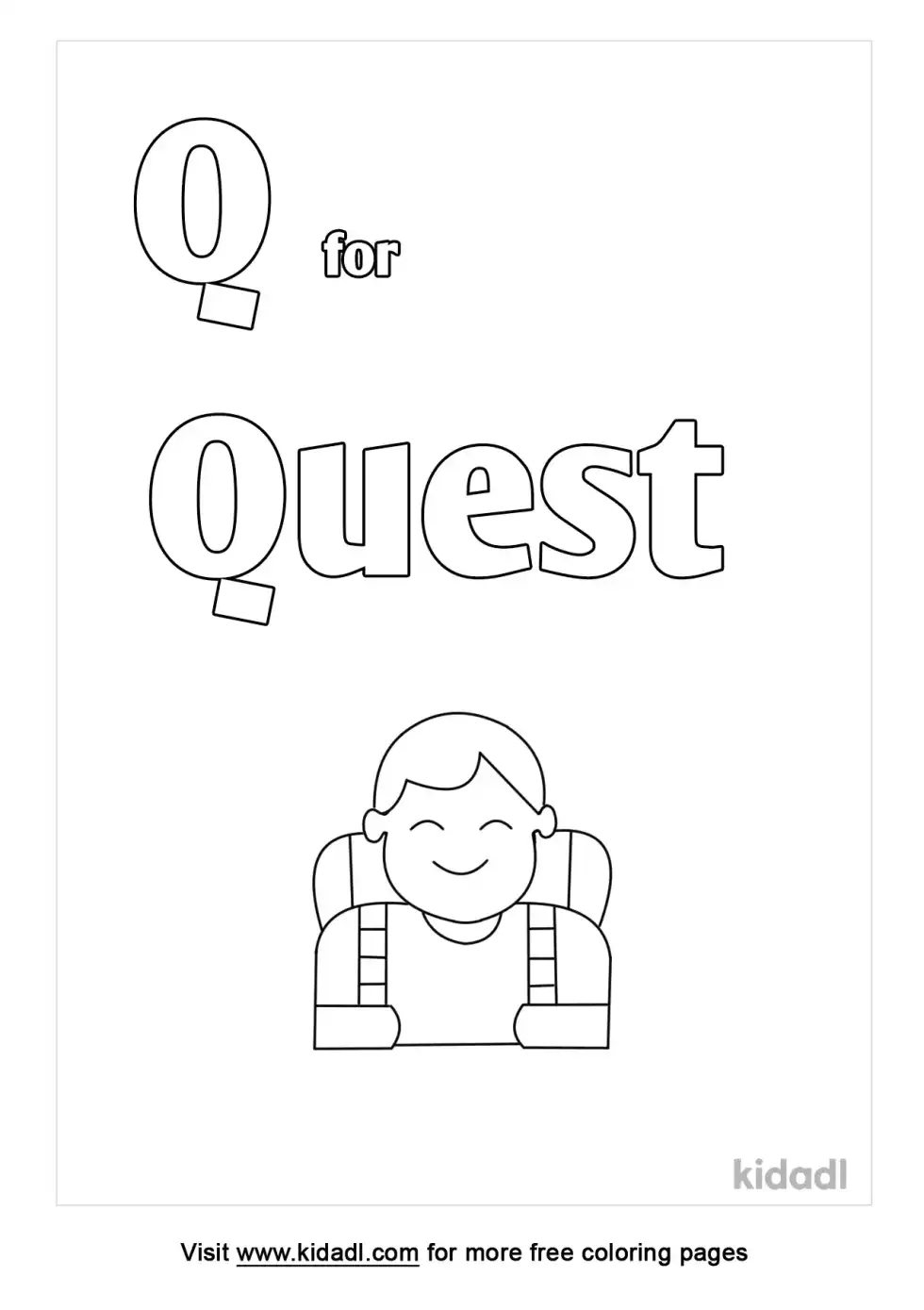 Q Is For Quest Coloring Page