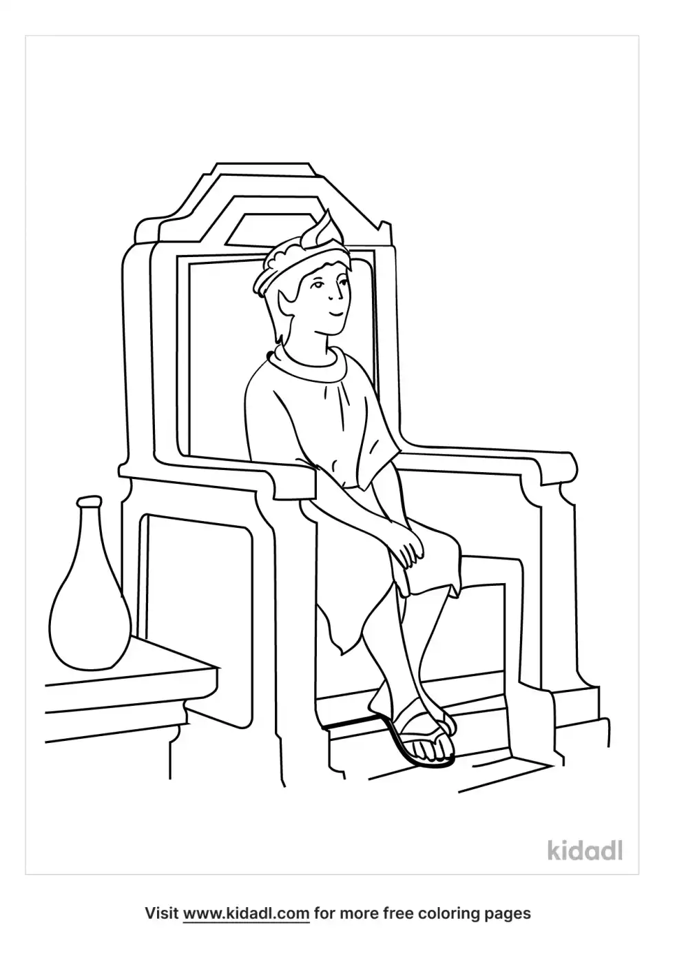 Boy King Josiah Coloring Page