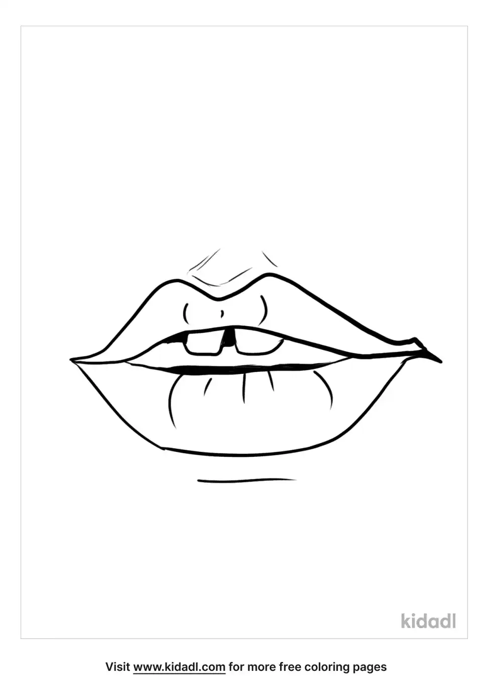 Lips Coloring Page