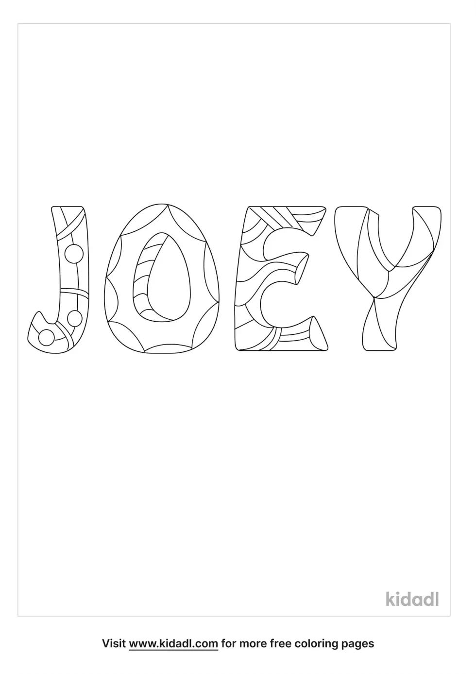 Joey Coloring Page