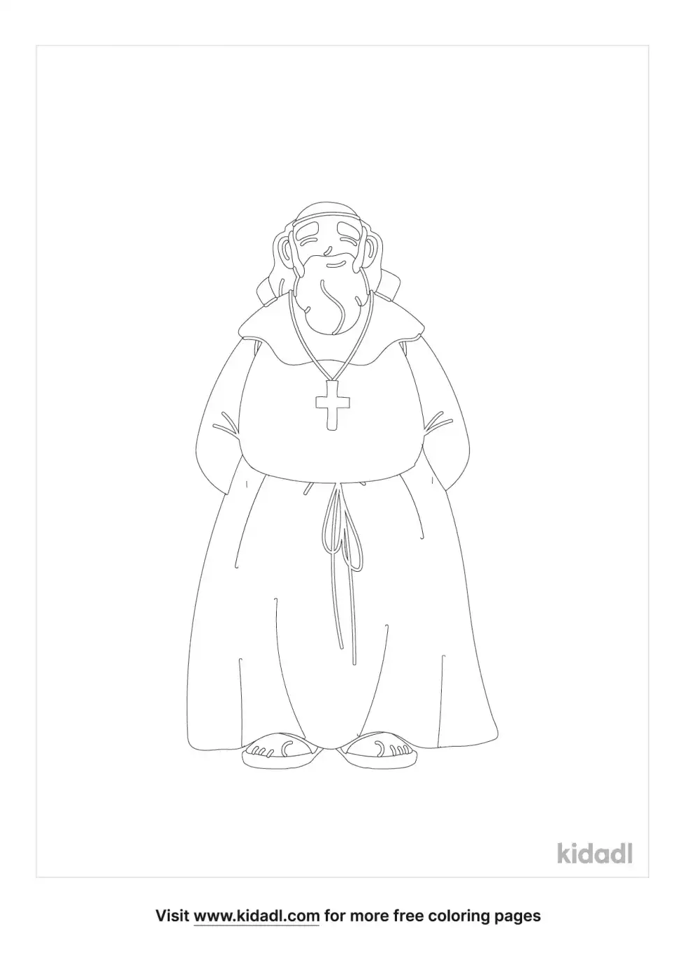 Friar Coloring Page