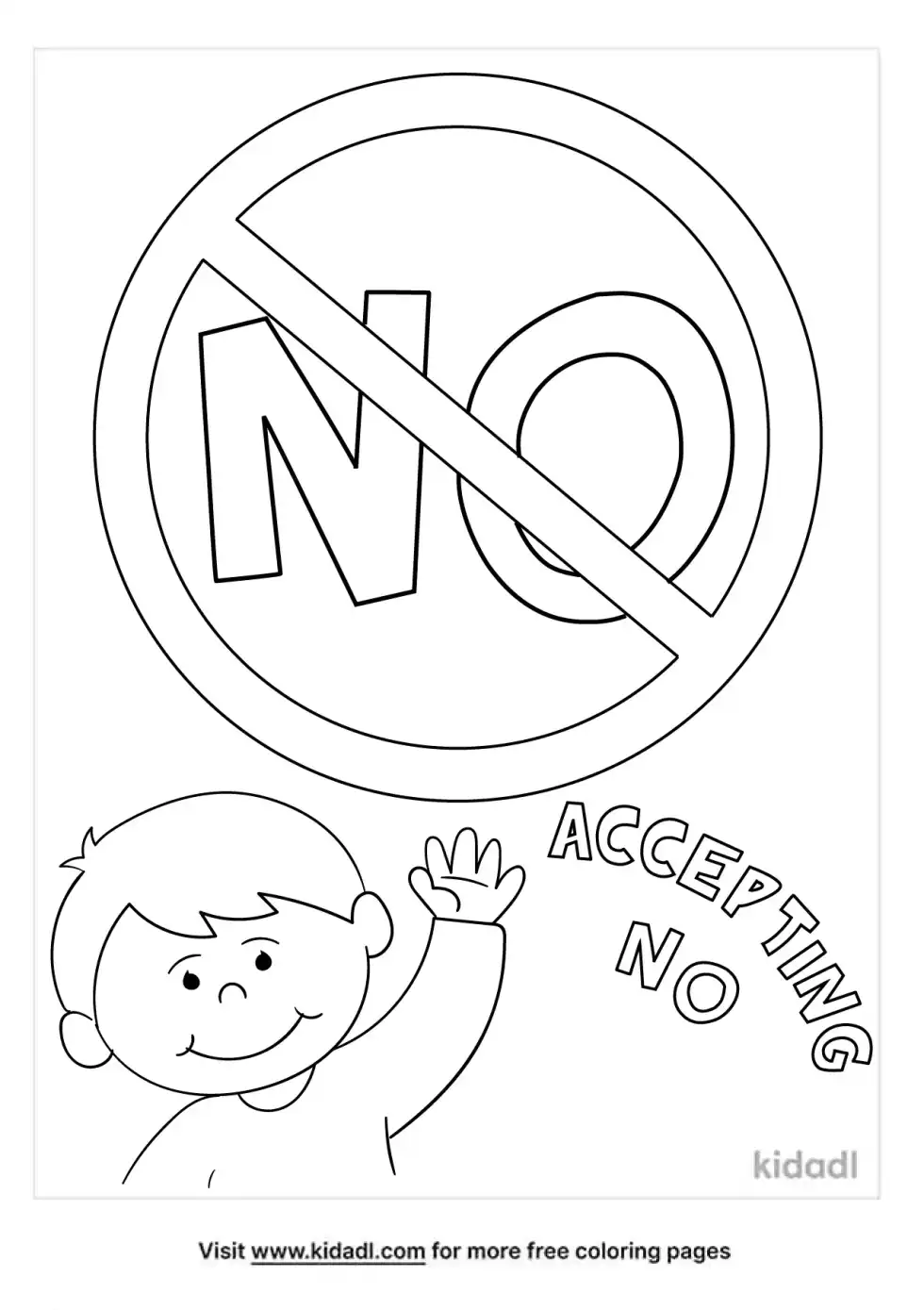 Accepting No Coloring Page